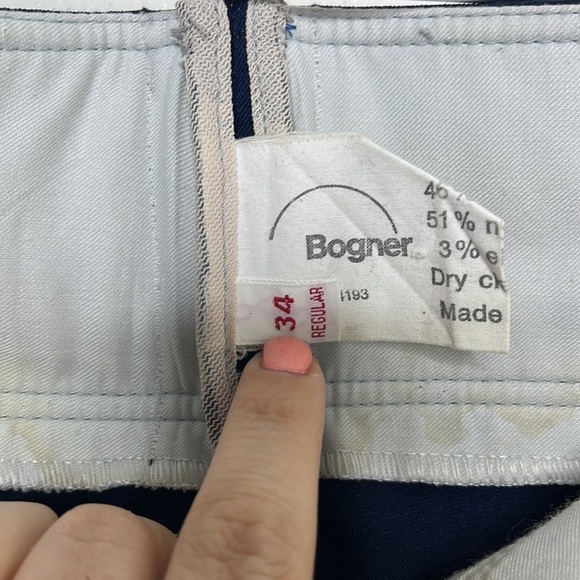 VTG Bogner Navy Wool Ski Snow Strip-up Pants Sz 34 Regular WEAR - Picture 3 of 11